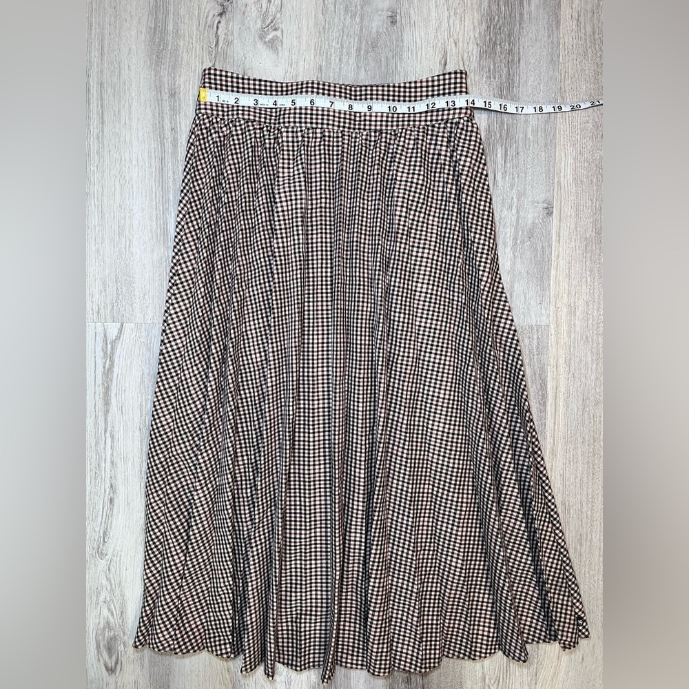 Scotch‎ & Soda Brown and Black Checkered Midi Skirt Size Small - Picture 6 of 12